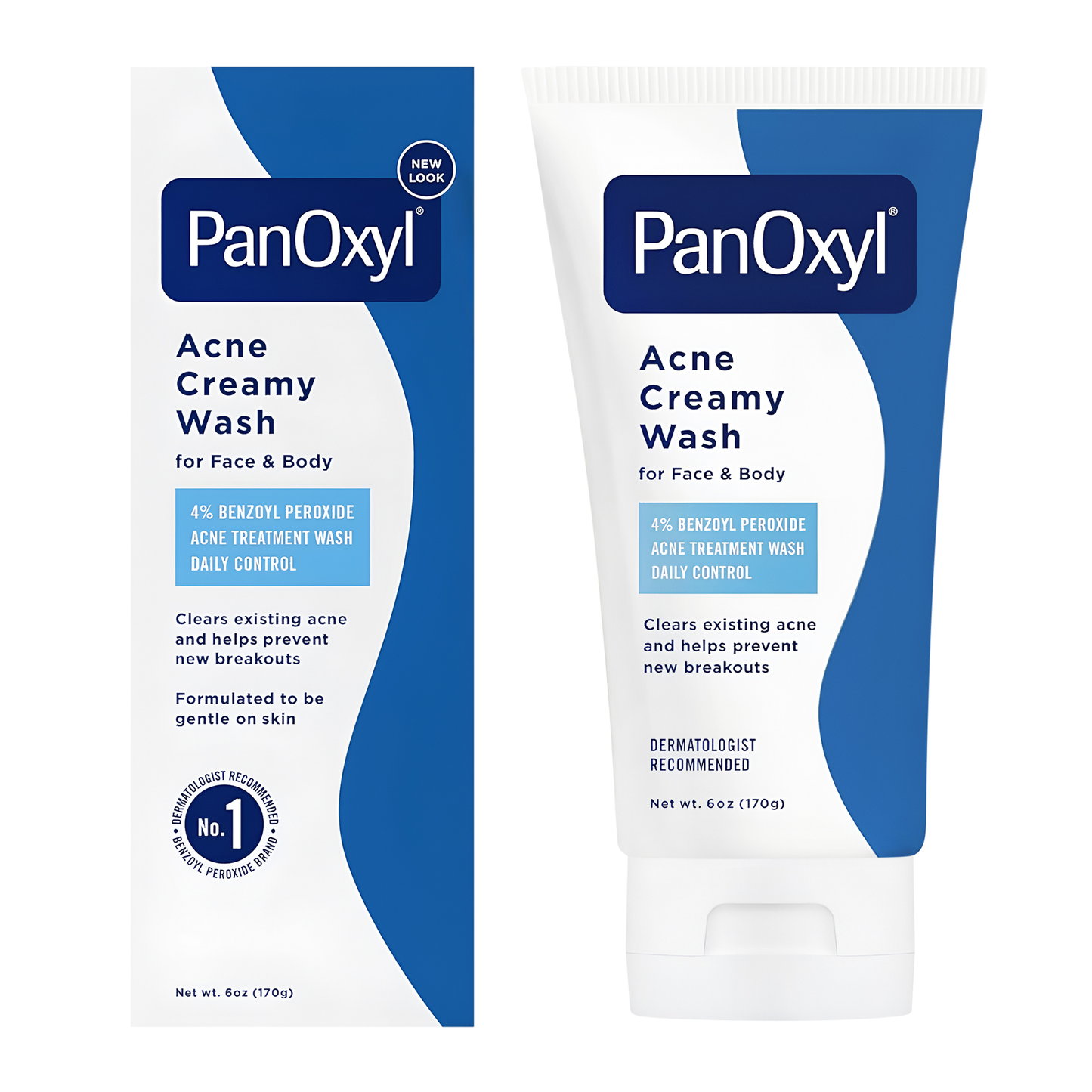 PanOxyl ®️ Acne Creamy Wash 4% Benzoyl Peroxide Daily Control • Acne Crèmerige Wasgel Tegen Acne & Verdere Uitbraak Van Acne • 170 gr