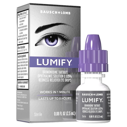 Lumify ®️ Bausch + Lomb • Oogdruppels Tegen Hooikoorts Ogen, Rode Ogen & Geïrriteerde Ogen • 2,5 ml