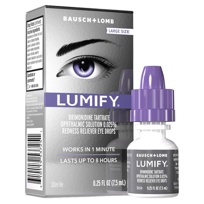 Lumify ®️ Bausch + Lomb XXL • Oogdruppels Tegen Hooikoorts Ogen, Rode Ogen & Geïrriteerde Ogen • 7,5 ml
