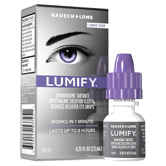 Lumify ®️ Bausch + Lomb XXL • Oogdruppels Tegen Hooikoorts Ogen, Rode Ogen & Geïrriteerde Ogen • 7,5 ml