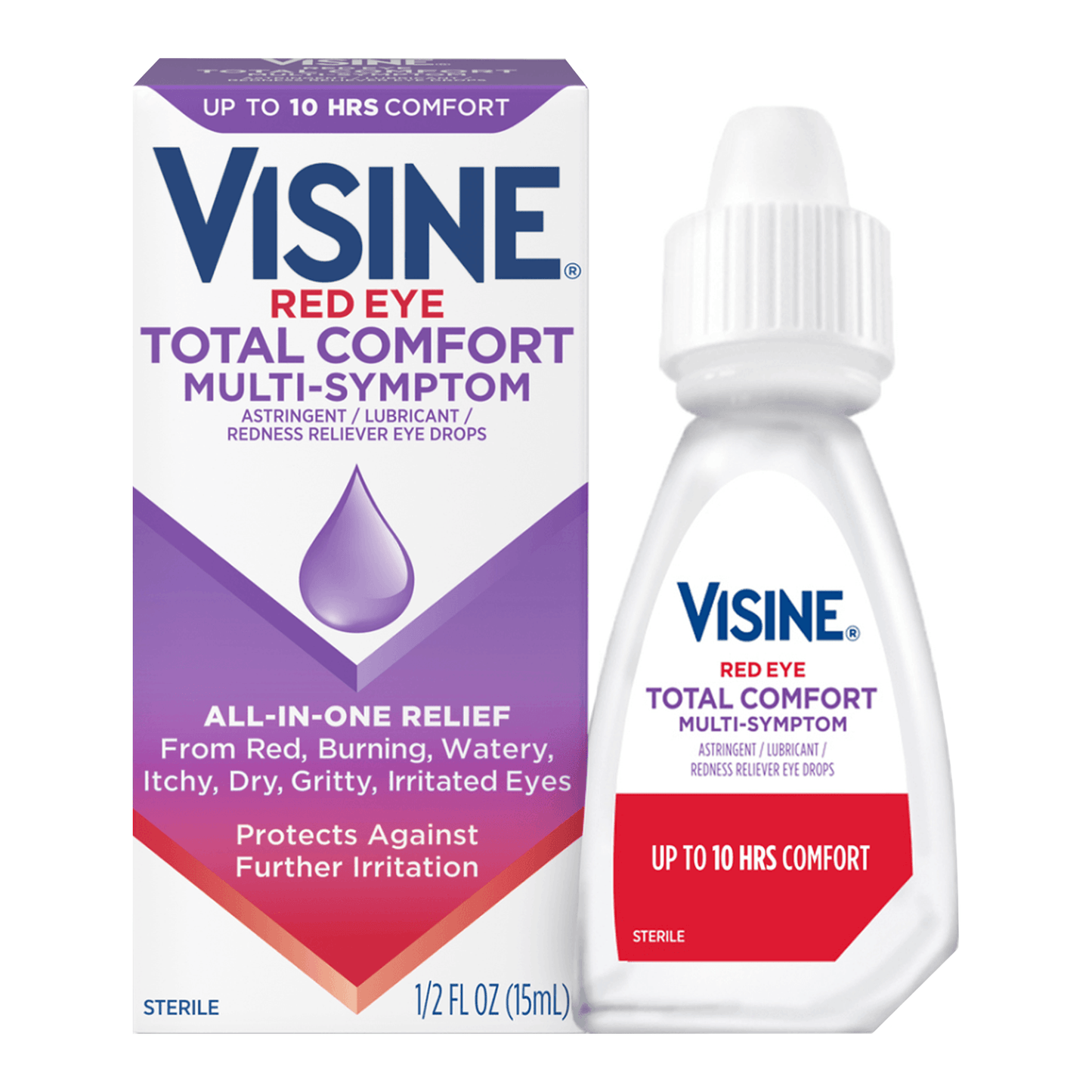 VisineRedEyeTotalComfortMulti-Symptom1x15ml-PackageFrontsideWithBottle